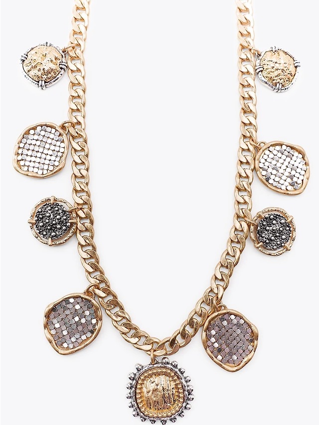 Zara Nwt Golden Metal Coin Belt With Pendants 1011/241
